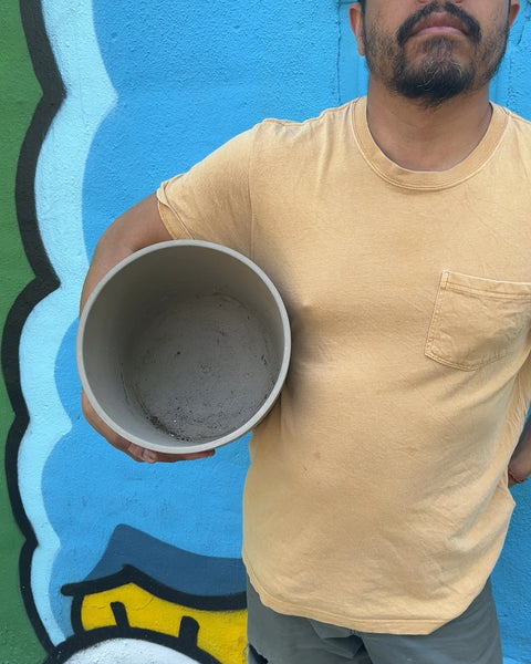 Sexy Borralheira S.A. Textured Brown Terracotta Planter Pot, H10xW10"