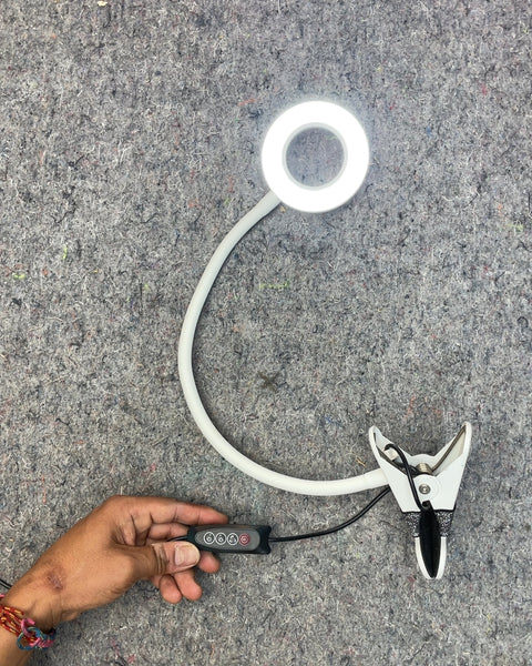 Clip-On Ring Light with Flexible Arm