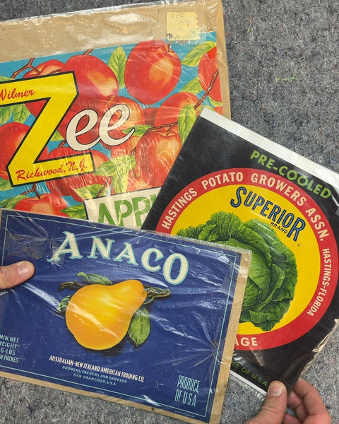 Vintage Fruit & Vegetable Crate Labels