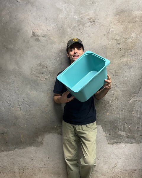 Teal IKEA TROFAST Storage Box, L16xW10xD9"