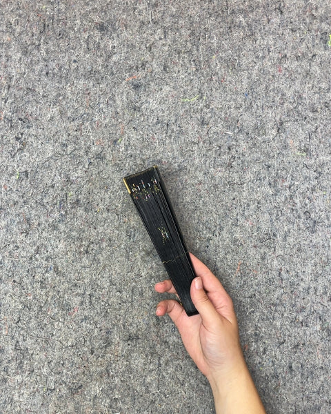 Black Floral Hand Fan
