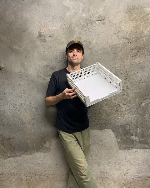 White Collapsible Storage Bin, W13xL16xH5"