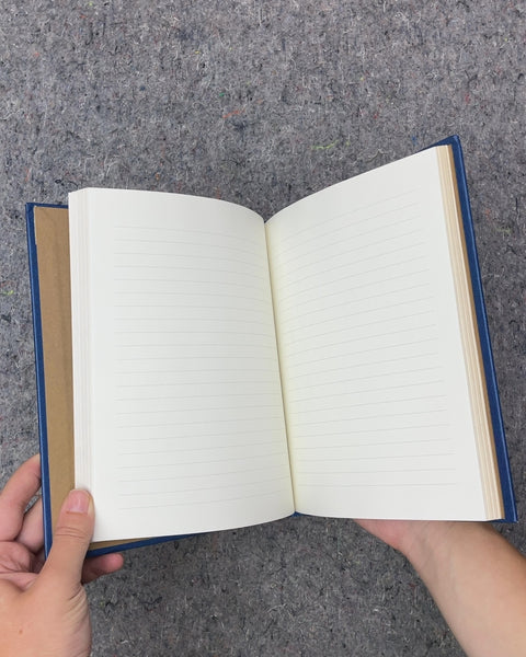 Blue and Gold Sun Lined Journal