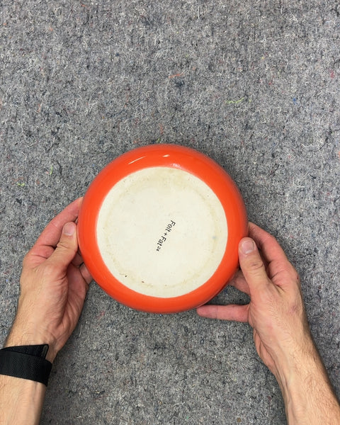 Fancy Felt + Fat 24 Orange Ceramic Bowl