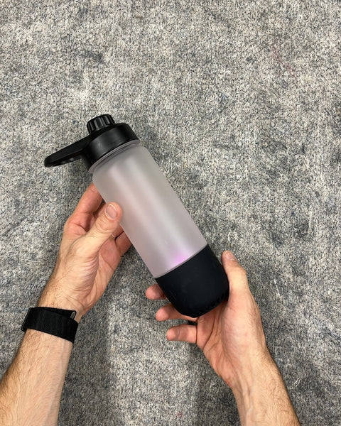 Frosted Water Bottle with Detachable Bluetooth Speaker