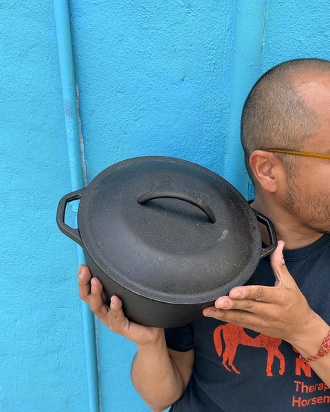 Lodge Seasoned Cast-iron Dutch Oven, Size 8