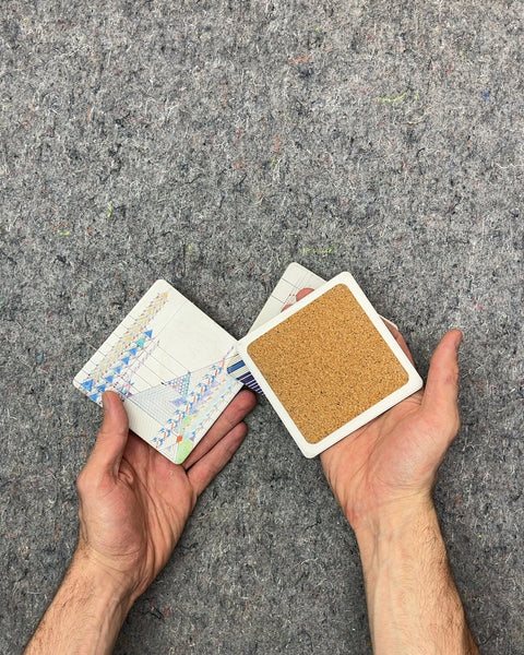 Geometric Pattern Ceramic Coasters