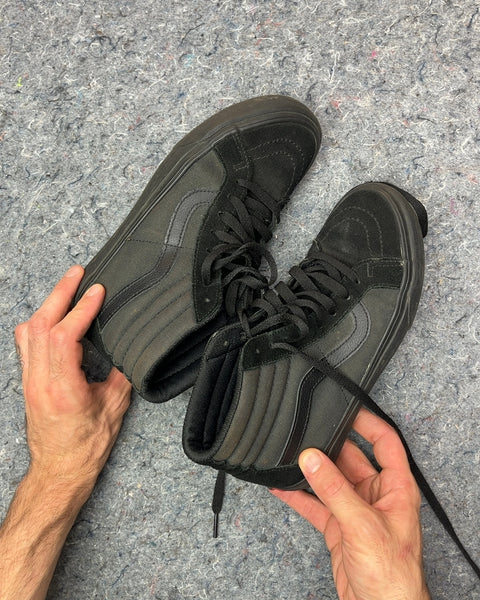 Vans Sk8-Hi Black Sneakers, Size US 6.5M or 8W or EU 38.5