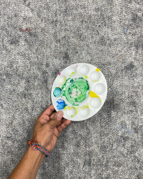 White Ceramic Paint Palette