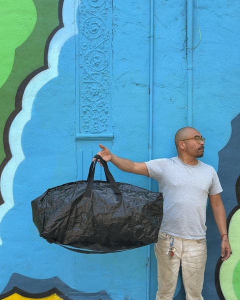 Large Black Reusable Storage Bag