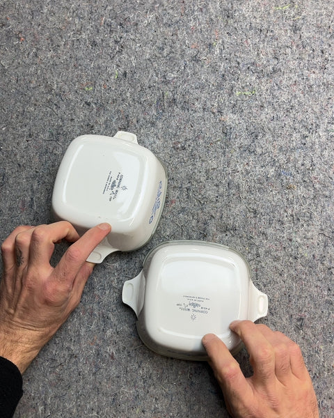 Two Vintage Corning Ware Baking Dishes With Lid