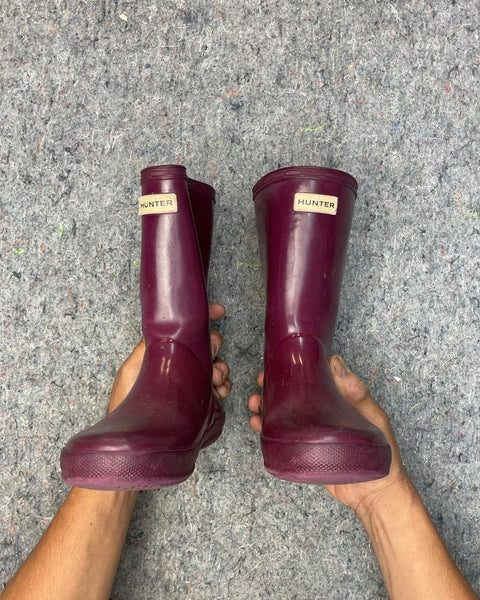 Hunter Kids Rain Boots, Sz Kids 12