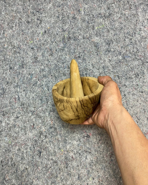 Super Pretty Wooden Mortar and Pestle