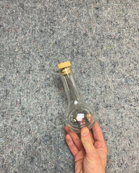 Vintage-style Clear Glass Bottle With A Cork Stopper