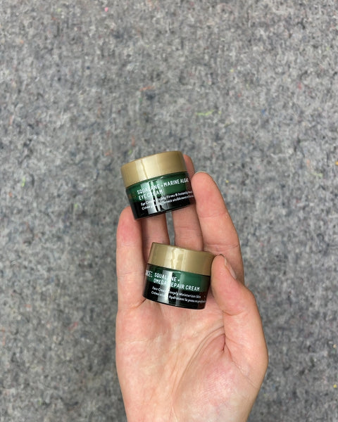 Tiny Biossance Squalane + Marine Algae Eye Cream & Omega Repair Cream