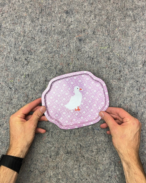 Purple Duck Decorative Tray, L8"