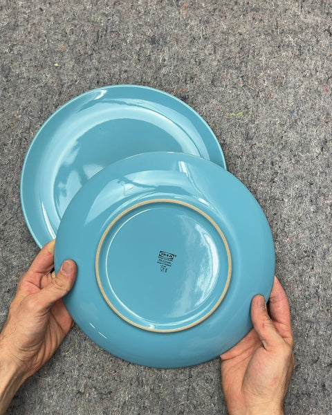 Two More IKEA FÄRGKLAR Blue Dinner Plates