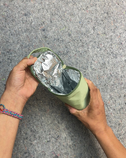 Green Insulated Baby Bottle Bag