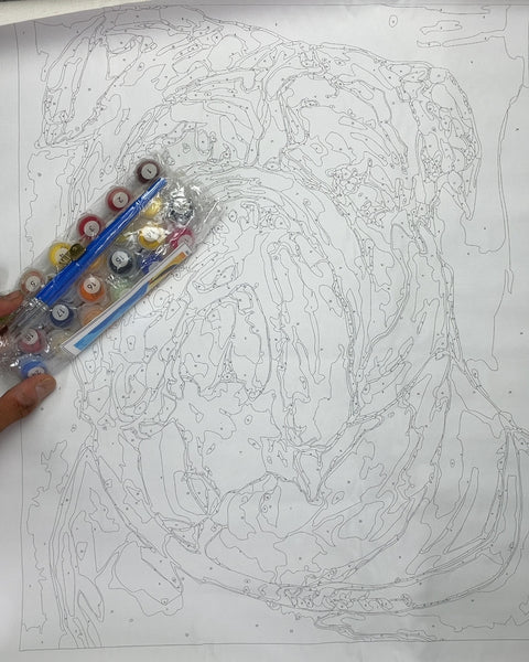 Paint by Number Kit of a Bulldog