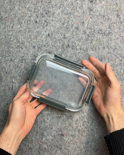 Clear Glass Food Storage Container with Locking Lid