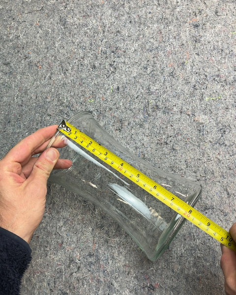 Clear Glass Vase, H8"