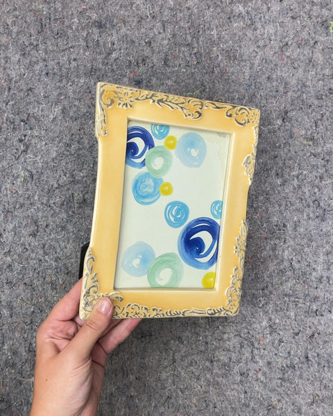 Ornate Yellow Picture Frame