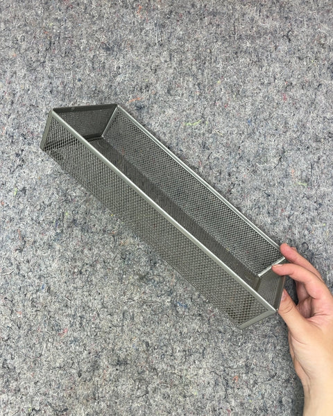 Metal Mesh Storage Basket, 12 x 6 in