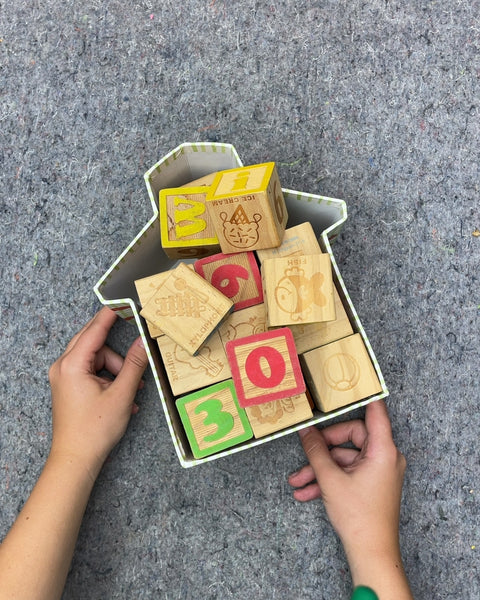 Wooden Alphabet and Number Blocks