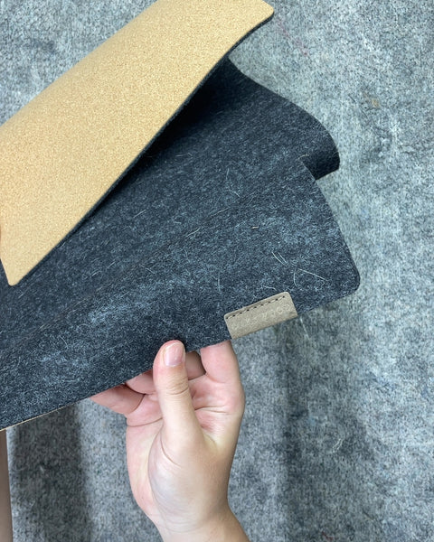 Cork and Felt Desk Mat, 35 x 12 in
