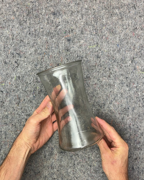 Clear Glass Vase, H8"