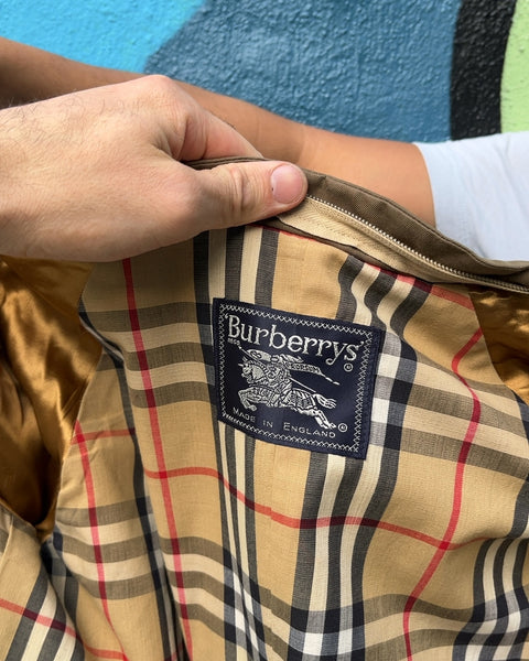 Burberry's Plaid Lined Trench Coat, Size Women S