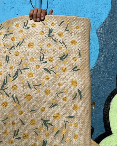 Daisy Patterned Mat For Standing Desk, 20x35"