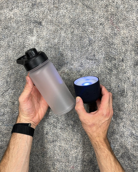 Frosted Water Bottle with Detachable Bluetooth Speaker