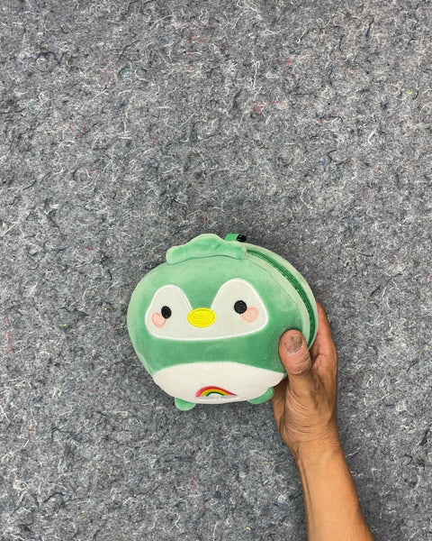 Green Penguin Plush Travel Pillow