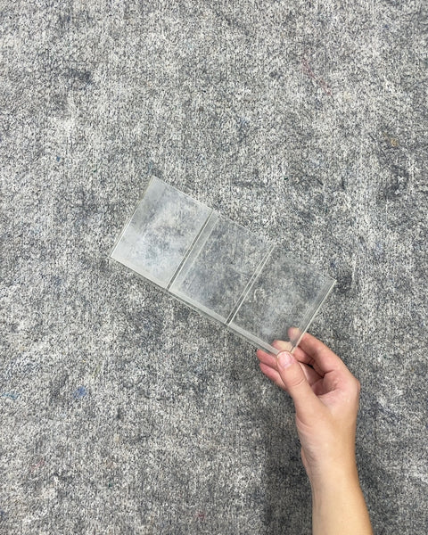 Clear Acrylic Three-Compartment Organizer, 8L x 3W x 4H in