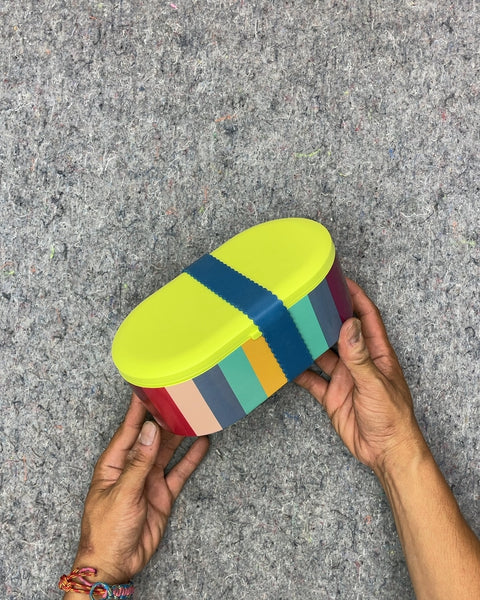 Colorful Striped Lunch Box