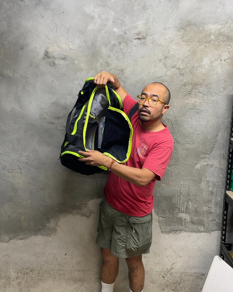 Adidas Black and Neon Green Duffle Bag