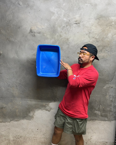 Blue Plastic Litter Box, 16x12"