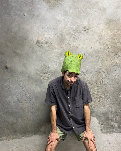 Green Frog Hat
