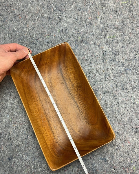 Pretty Wooden Acacia Carved Tray For Your Keys Etc...