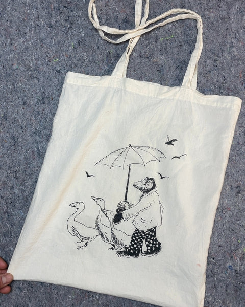 Canvas Tote Bag with Illustration