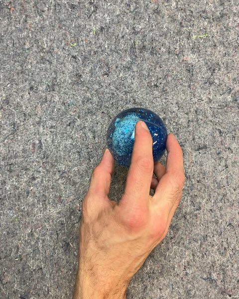 Blue Glitter Ball With A Shark In It!