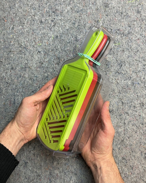 Set of Three Graters with Clear Container