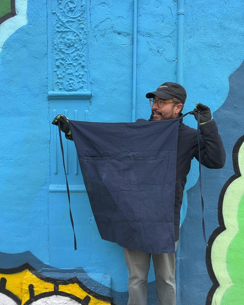 Dark Blue Apron with Pockets