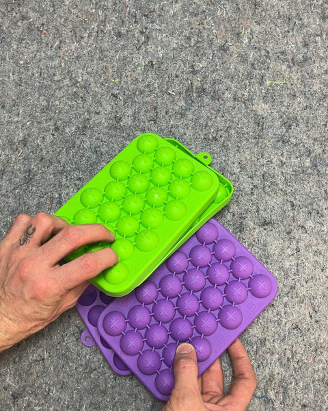 Two Silicone Ball Ice Cube Trays
