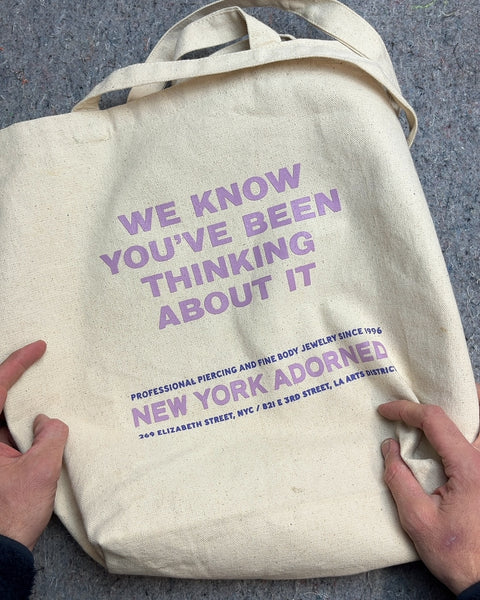 New York Adorned Ear Piercing Diagram Tote Bag