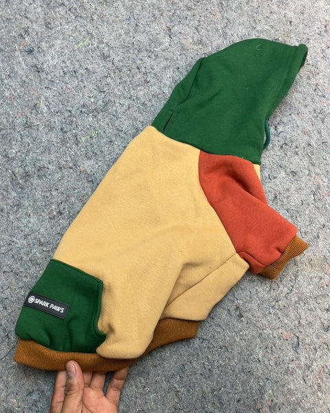 Spark Paws Color Block Pet Hoodie, Small Dog