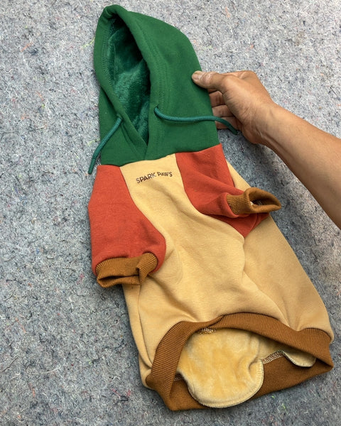 Spark Paws Color Block Pet Hoodie, Small Dog