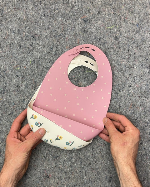 Two More Silicone Baby Bibs With Food Catcher