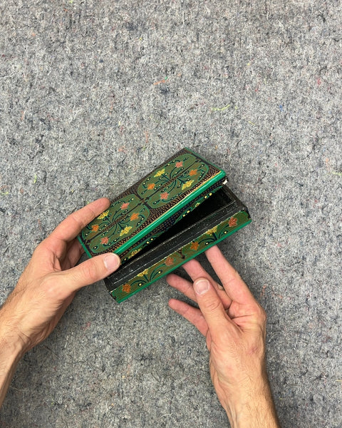 Decorative Green Floral Jewelry Box